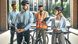 Read more about the article Muss der Arbeitgeber beim Einsatz von Dienstfahrrädern auch die notwendige Schutzkleidung und einen Helm stellen?