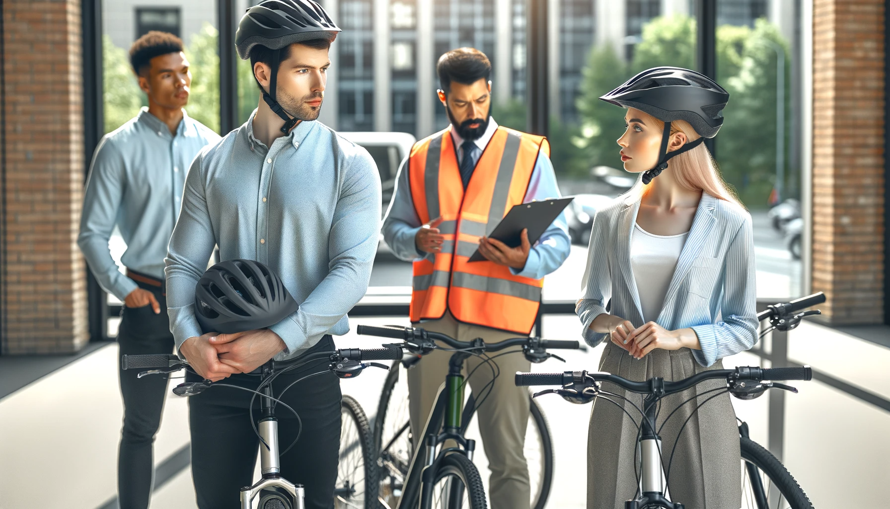 You are currently viewing Muss der Arbeitgeber beim Einsatz von Dienstfahrrädern auch die notwendige Schutzkleidung und einen Helm stellen?