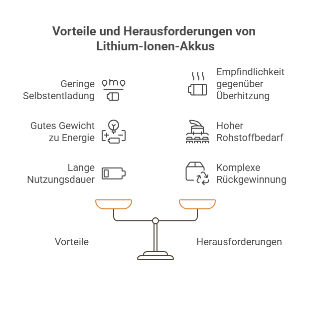 Vorteile und Herausforderungen von Lithium Ionen Akkus